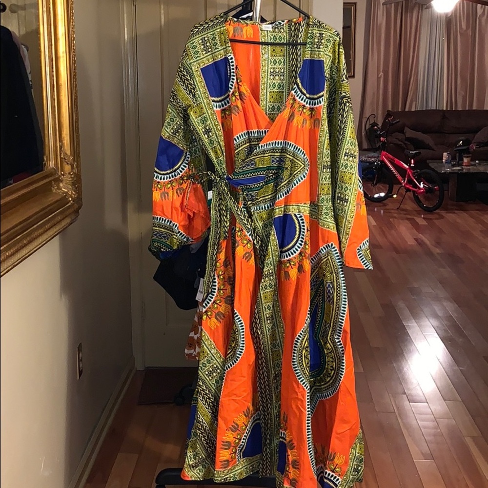 Maxi African print dress